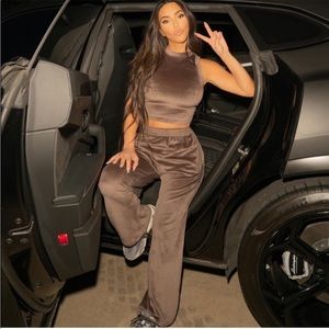 Skims Velour Wide Leg Pants XL